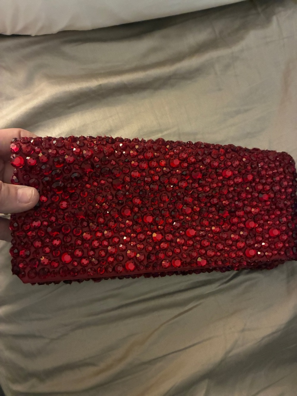 Banana Republic Red Jeweled Clutch Wristlet - Picture 5 of 6